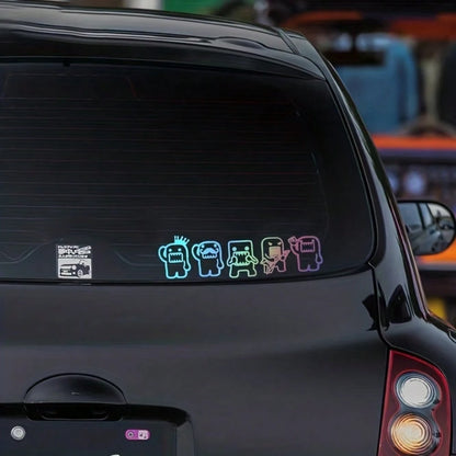Funny Reflective Car Sticker Car Side Window Rear Windshield Decorative Waterproof Sticker Electric Motorcycle Notebook Sticker