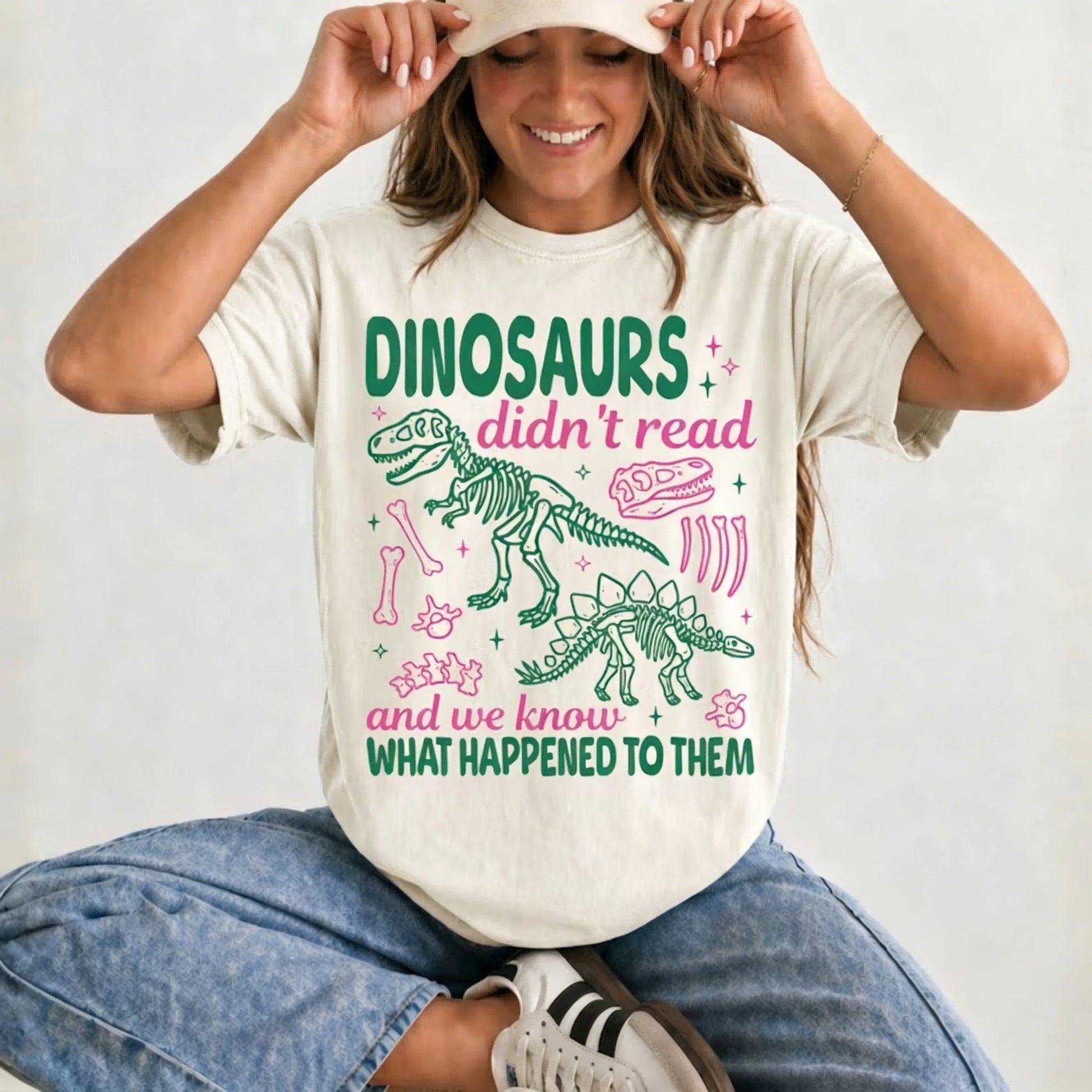 Funny Teacher Shirt, Dinosaurs Didn't Read, English, Reading Tee, Book Lover, Literacy, Bookish, Language Arts, Literature