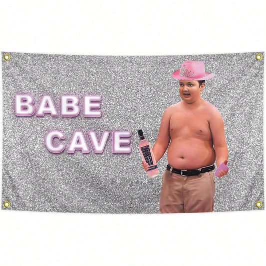 Gibby BABE CAVE Funny Flags 3X5 Ft Banner Vivid Color Durable Polyester Bar Club College Dorm Man Cave Bedroom Indoor Decoration Flag Banner.