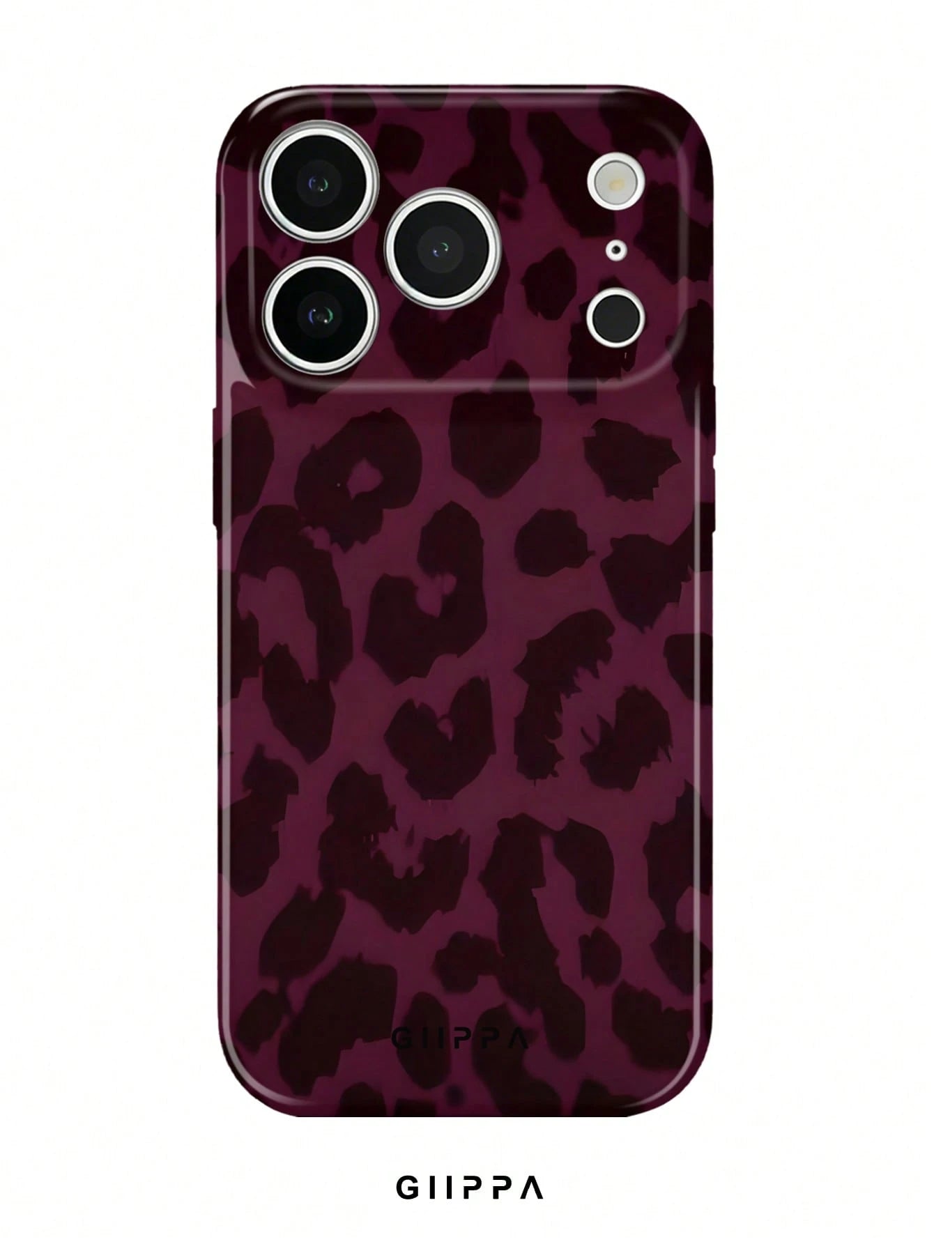 GIIPPA 1pc Black Leopard Pattern Phone Case, Compatible With 17 Pro Max, 16 Pro Max, 15 Pro Max, 14 Pro Max, Korean Stylish & Interesting, Elegant Design, Gift For Girlfriend On Christmas, Valentine's