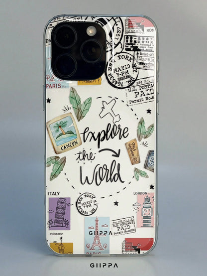 GIIPPA 1pc Postmark & English Letter Slogan Mixed Pattern Design, Phone 17 Pro Max Phone Case, Compatible With Phone 16 Pro Max, 15 Pro Max, 14 Pro Max, Korean-Style High-End Fashionable & Fun Phone C