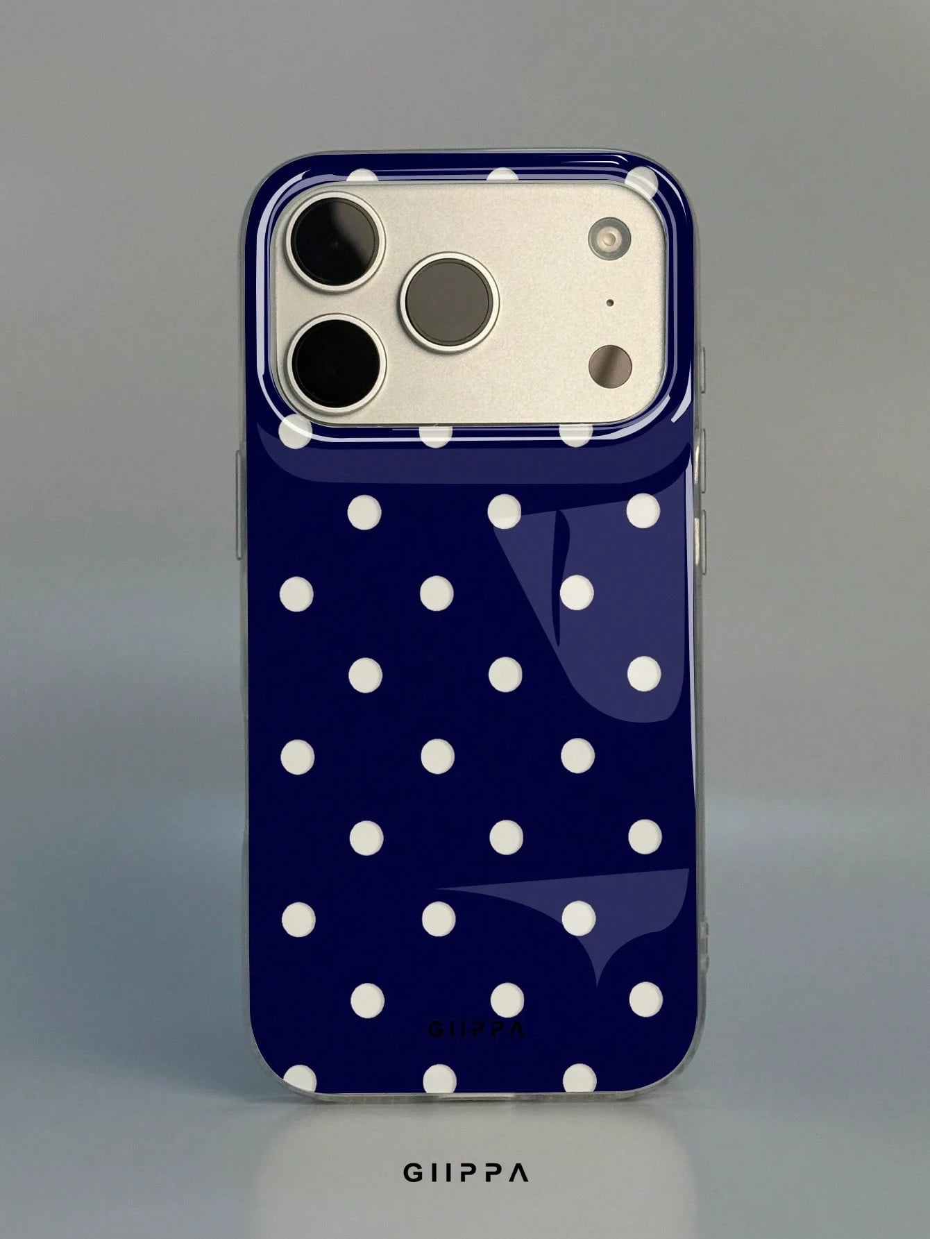 GIIPPA 1pc White Base With Red Hollow Polka Dot Pattern Design, Phone 17 Pro Max Phone Case, Compatible With Phone 16 Pro Max, 15 Pro Max, 14 Pro Max, Korean-Style High-End Fashion Fun Phone Case, Com