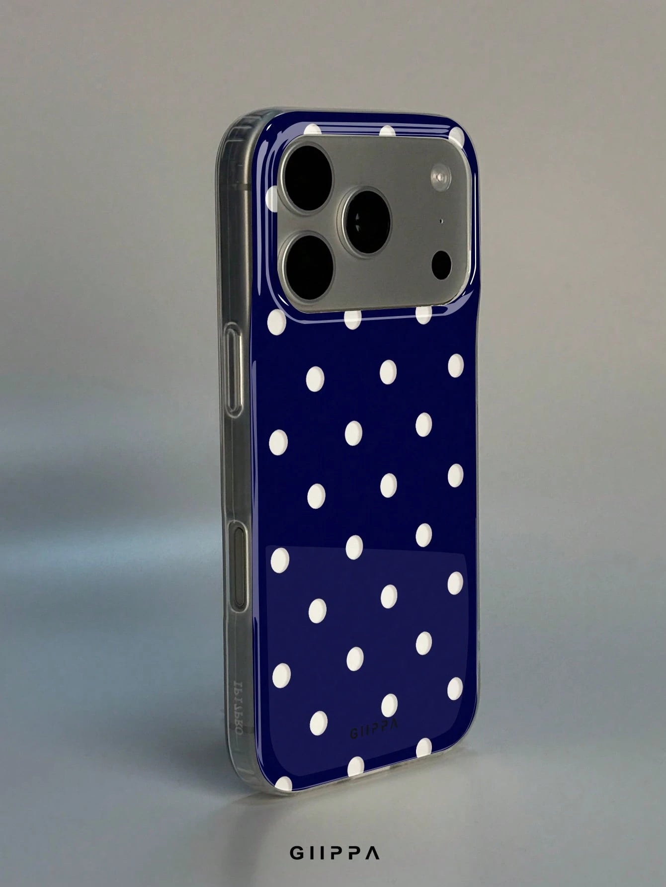 GIIPPA 1pc White Base With Red Hollow Polka Dot Pattern Design, Phone 17 Pro Max Phone Case, Compatible With Phone 16 Pro Max, 15 Pro Max, 14 Pro Max, Korean-Style High-End Fashion Fun Phone Case, Com