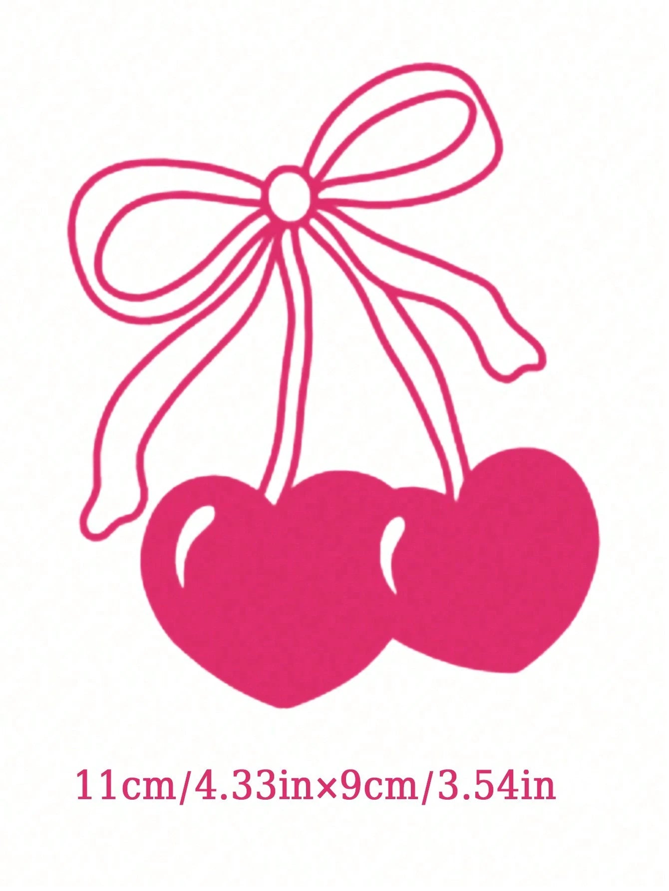 Girly Cherry Bow Decal- Gas Cap Vinyl Decal Car Window Decal Sticker Car Decals Car Decal Cute Decal Bow Aesthetic Decal