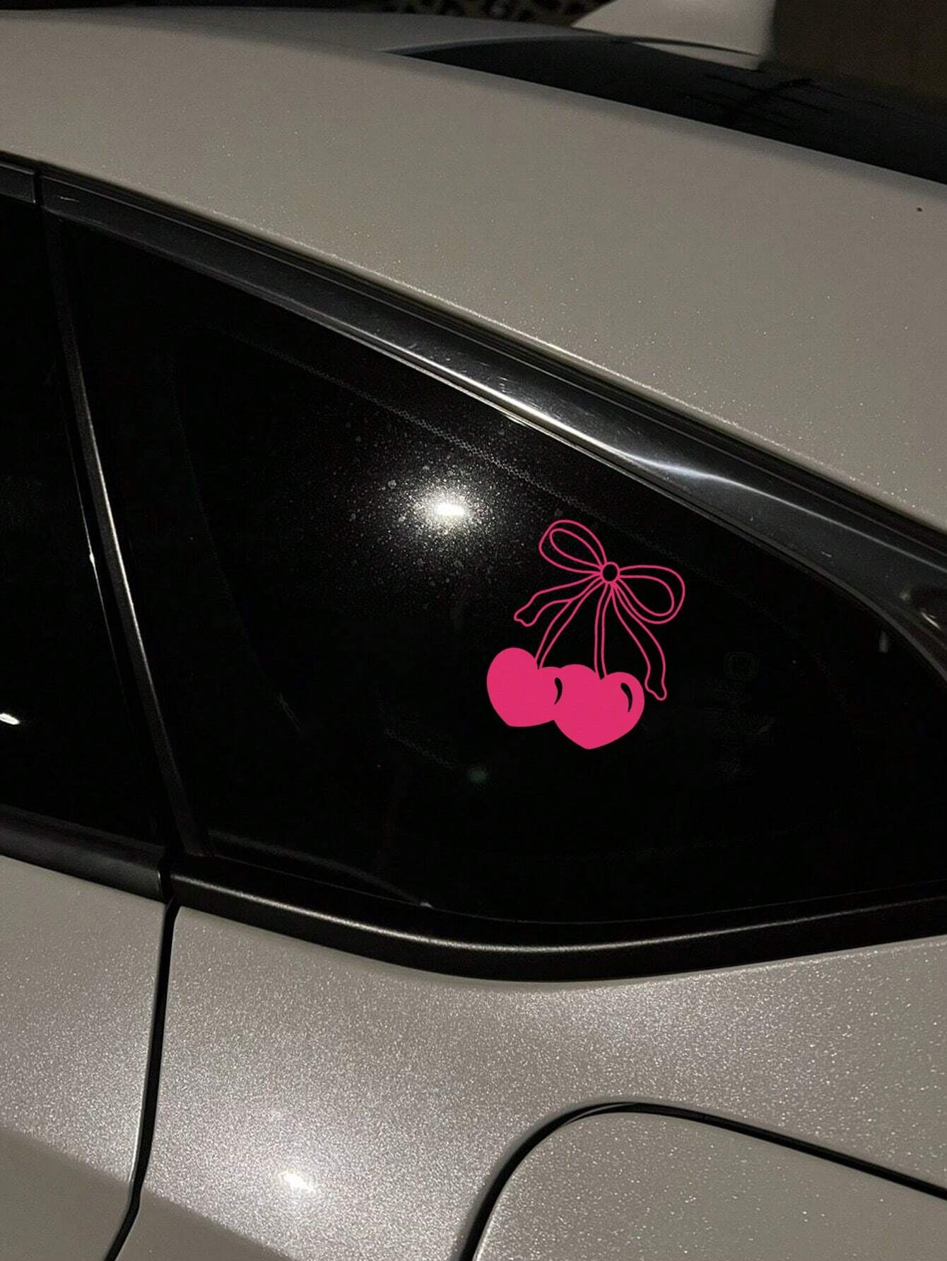 Girly Cherry Bow Decal- Gas Cap Vinyl Decal Car Window Decal Sticker Car Decals Car Decal Cute Decal Bow Aesthetic Decal
