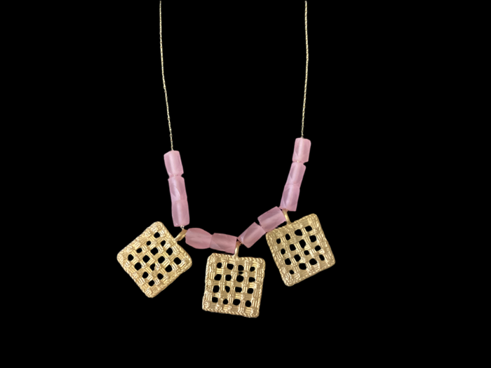 Glass and Brass Necklace