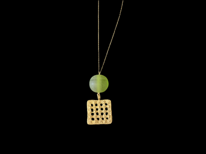 Glass and Brass Necklace
