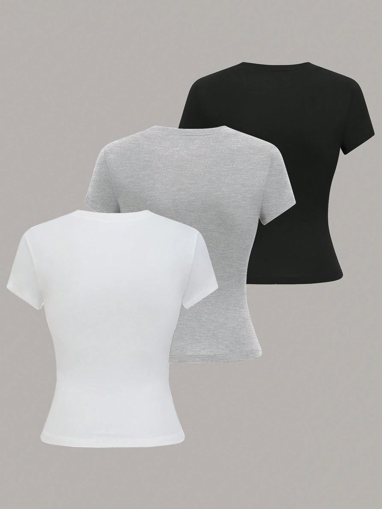 GlowEve Women's Solid Color Minimalist Regular Crew Neck Short Sleeve T-Shirt