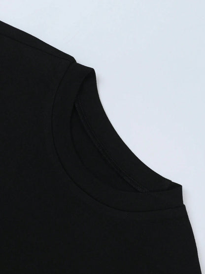 GlowEve Women's Solid Color Minimalist Regular Crew Neck Short Sleeve T-Shirt