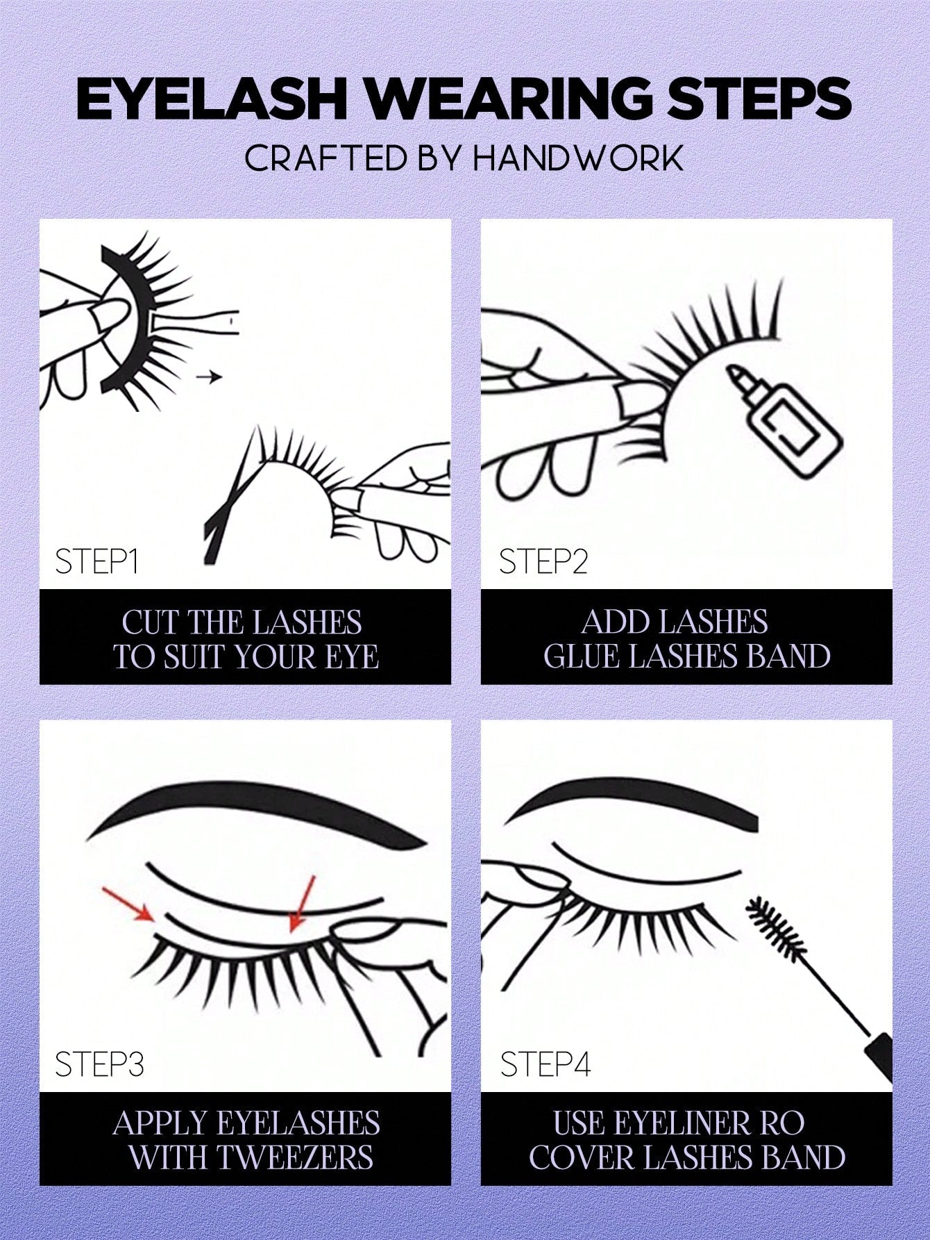 GROINNEYA 10 Pairs Manga Lashes Faux Mink Eyelashes Cat Eye Eyelashes Natural Full False Eyelashes Volumized Eyelash Extension Travel Essentials Material Upgrade Makeup Tools(2-PN31) Strip Lashes, Las