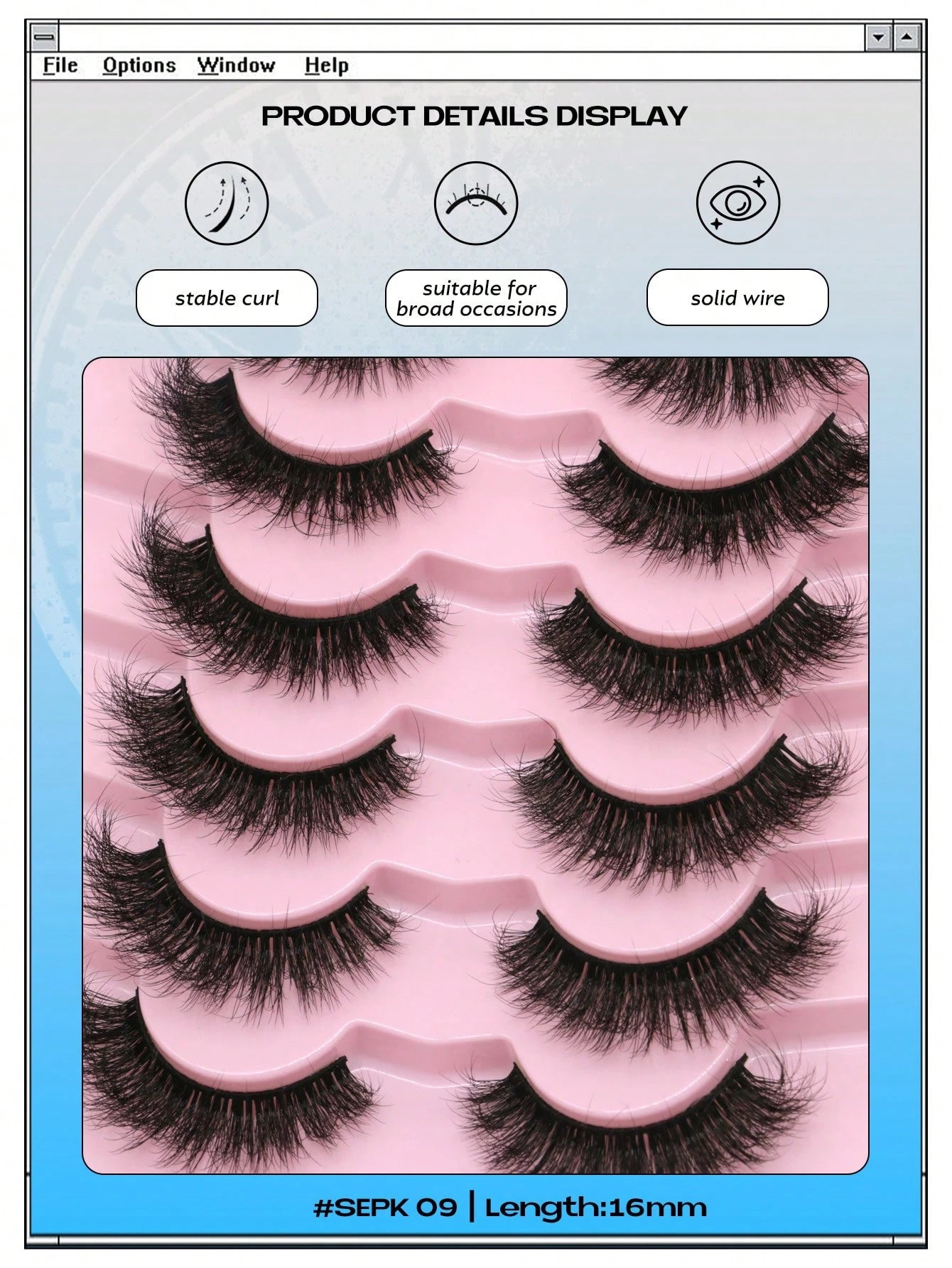GROINNEYA 7 Pairs Manga Lashes Faux Mink Eyelashes Natural Full False Eyelashes Volumized Cat Eye Lashes Cosplay Travel Essentials Makeup (SEPK12)