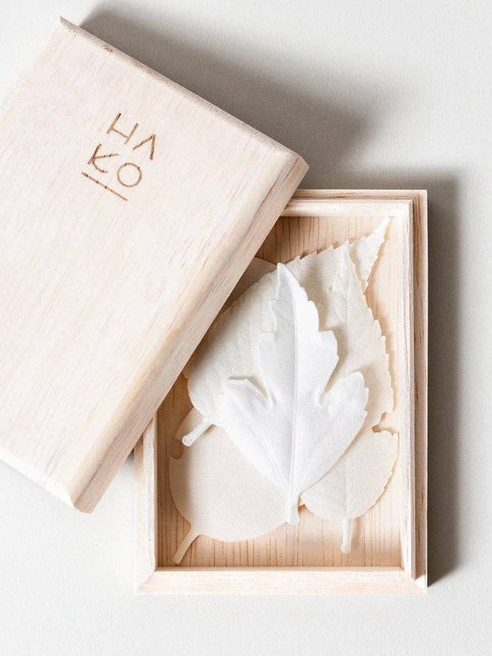 HA KO Paper Incense - Wooden Box Set of 5 With Felt Mat