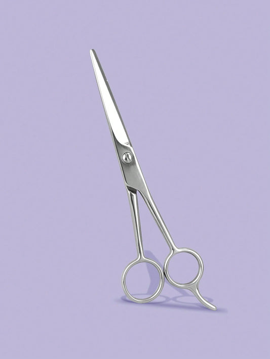 Hair Cutting Scissors Home Use 6.5 Inch Right Handed Razor Edge Barber Scissors Salon Haircutting Stainless Steel Material Hand Sharpened Silver/Black