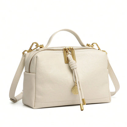 Handbag For Women Vegetable-Tanned Leather Handbag For Women, High-End Commuter Shoulder Bag, Simple And Versatile Small Square Bag, XIZQ