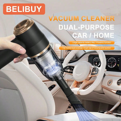 Handheld Mini Cordless Vacuum Cleaner, 2-In-1 Blow & Suction Low Noise Portable Vac, Type-C Fast Charging Washable Dual Filter, Gap Crevice Cleaning Tool For Car Interior, Pet Hair, Hard Floors, Home