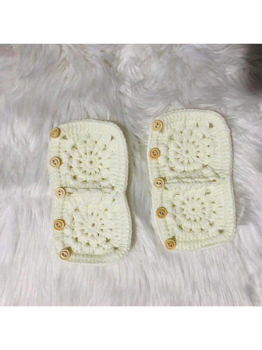 Handmade Crochet Steering Wheel Cover And Seat Belt Cover Headrest Cover Car Decor Set