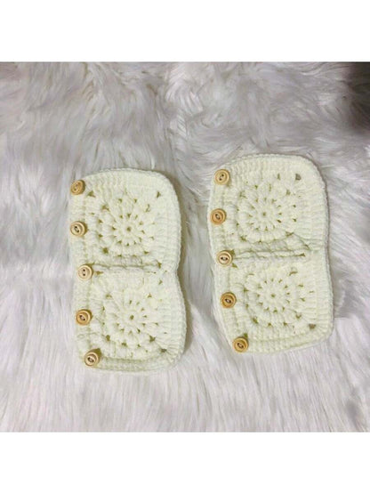 Handmade Crochet Steering Wheel Cover And Seat Belt Cover Headrest Cover Car Decor Set