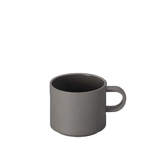 grey mug on white background