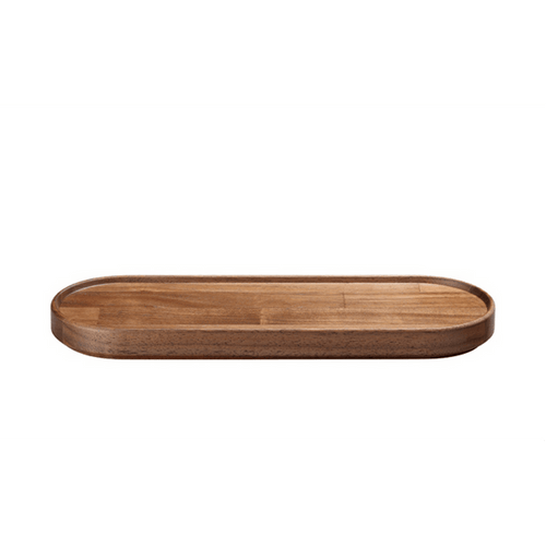 Hasami Porcelain Long Oval Wood Tray, Walnut - DISCONTINUED