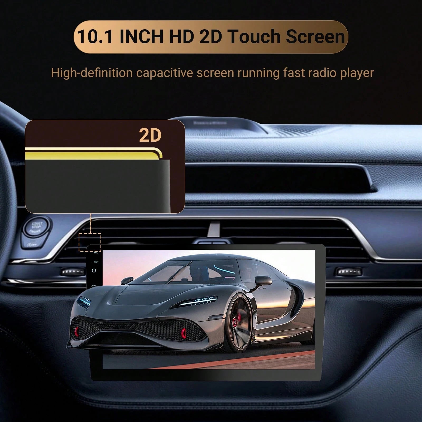 Haudio 10.1-Inch Ultra Clear Touch Screen With Reverse Camera, Car Dashcam, Wireless Connection, GPS Navigation, FM/AUX/USB, Mirror Image