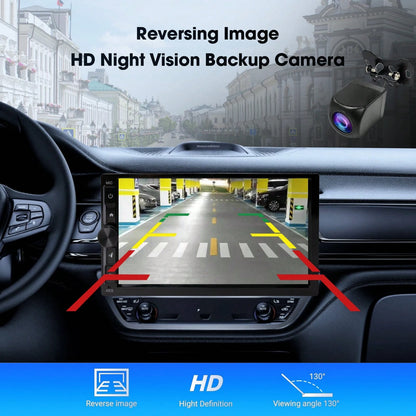 Haudio 2+32GB Android 13 Car Stereo Double 2 Din Carplay Android Auto, 7 Inch Touchscreen Car Radio With GPS Navigation WiFi FM USB SWC Mirror Link Mic MP5 Player+Backup