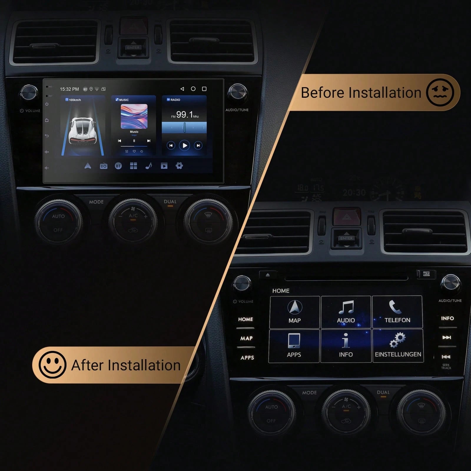 Haudio 2+64GB Android 13 Double Din Car Stereo Wireless Apple Carplay Android Auto 7 Inch Bluetooth Touchscreen Car Radio GPS Navigation HiFi WiFi FM Backup Camera