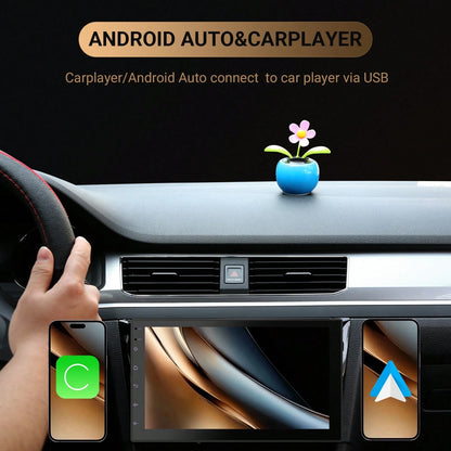Haudio 2+64GB Android 13 Double Din Car Stereo Wireless Apple Carplay Android Auto 7 Inch Bluetooth Touchscreen Car Radio GPS Navigation HiFi WiFi FM Backup Camera