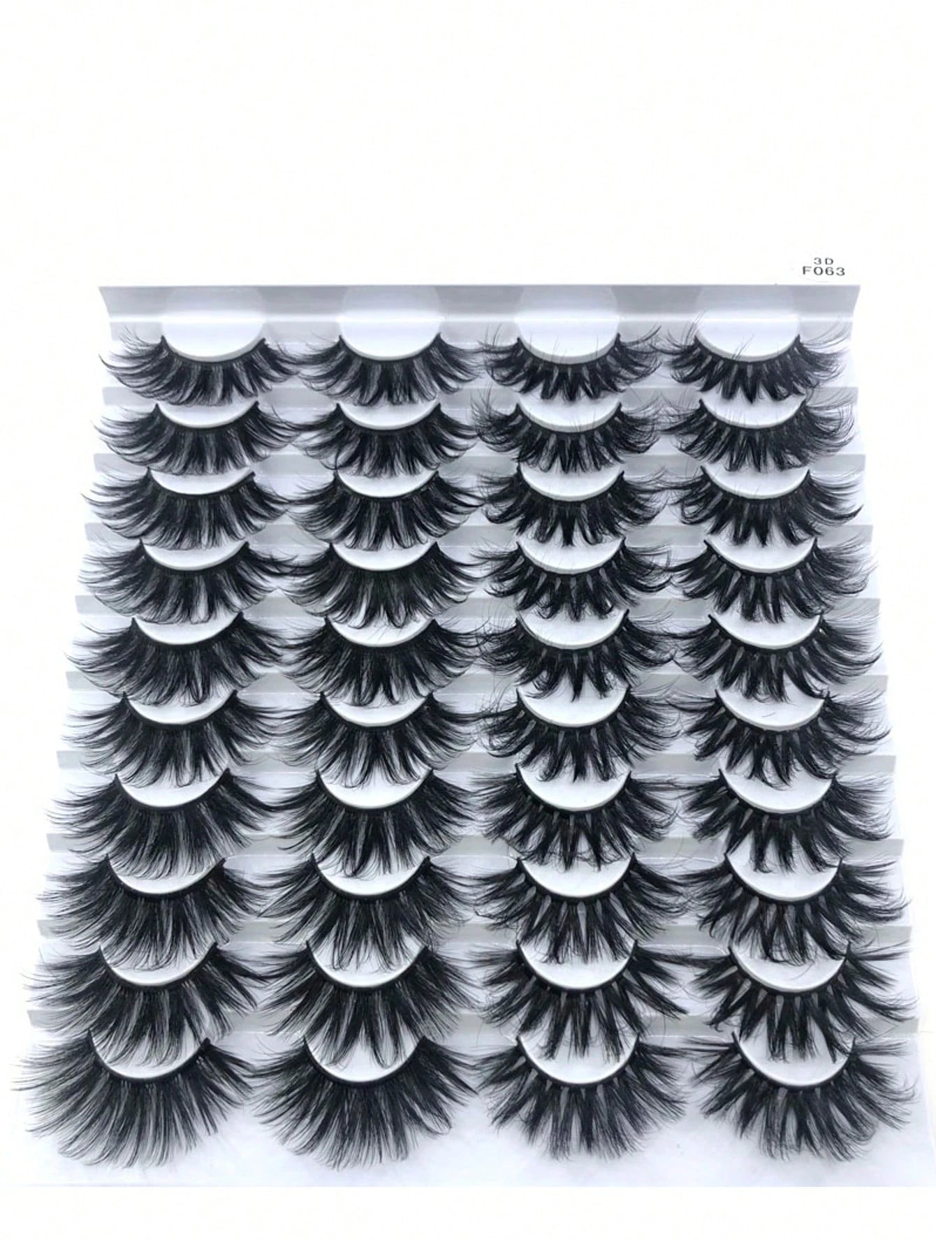 HBZGTLAD 20 Pairs Of Thick And Dense Extended 25mm Soft Natural Mink Eyelashes 3D Curled Edge End Eye Extended False Eyelashes Thick Handmade Natural False Eyelashes Messy Crossed Eyelashes Wholesale