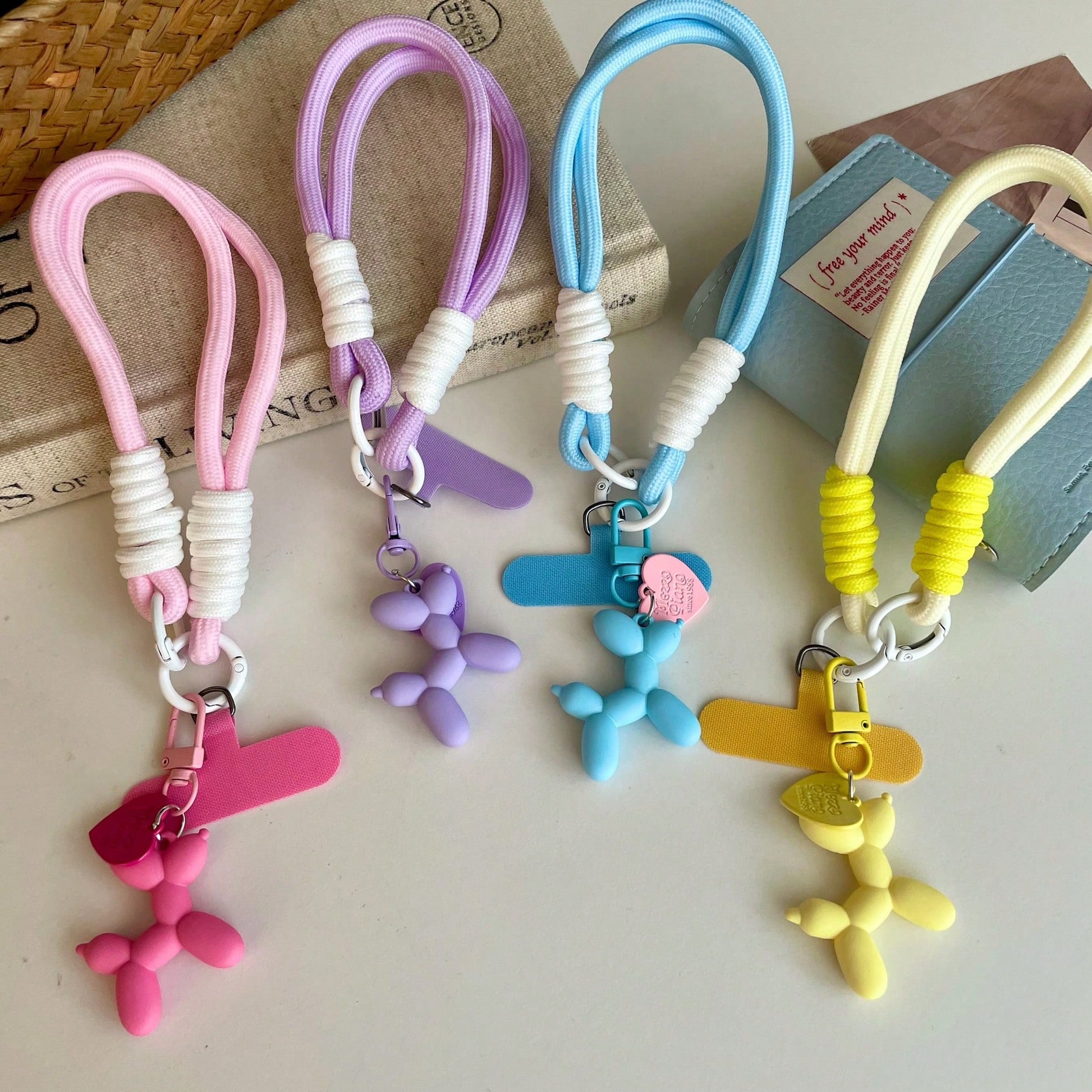 Heart Balloon Dog Phone Lanyard Wristband, Cute Phone Strap With Rope, Phone Pendant Strap, Suitable For Universal Phone Cases DIY Detachable Pad, For Men And Women, Creative Hand Held, Anti-Lost Anti
