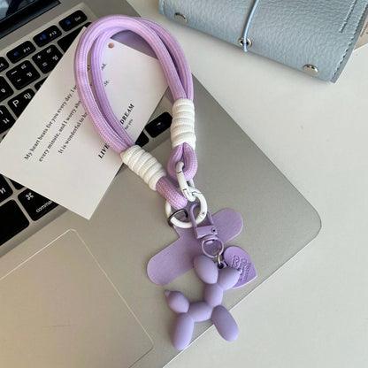 Heart Balloon Dog Phone Lanyard Wristband, Cute Phone Strap With Rope, Phone Pendant Strap, Suitable For Universal Phone Cases DIY Detachable Pad, For Men And Women, Creative Hand Held, Anti-Lost Anti
