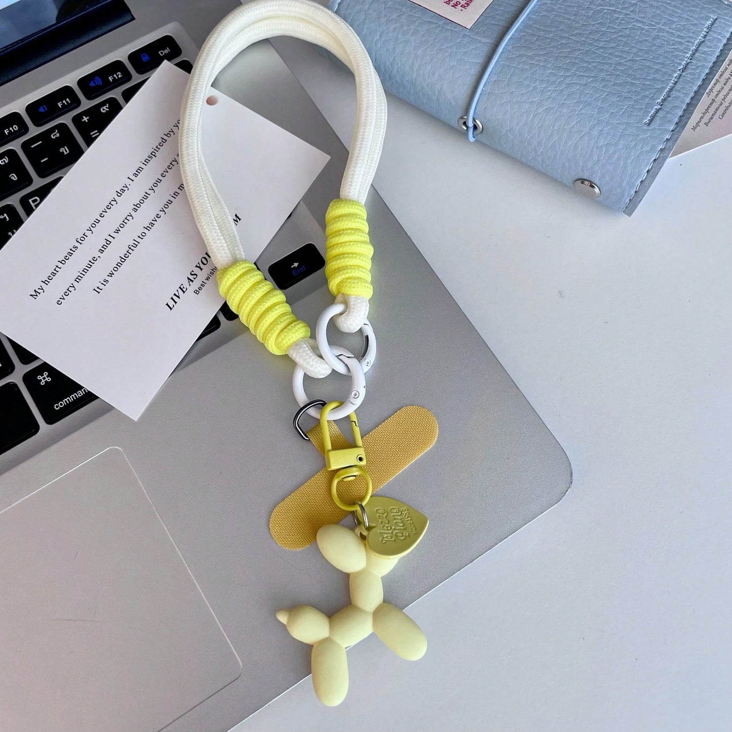 Heart Balloon Dog Phone Lanyard Wristband, Cute Phone Strap With Rope, Phone Pendant Strap, Suitable For Universal Phone Cases DIY Detachable Pad, For Men And Women, Creative Hand Held, Anti-Lost Anti