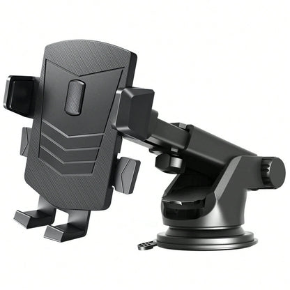 Heavy-Duty Adjustable Windshield Car Phone Holder With 360 ° Rotation, Universal Dashboard Suction Mount, Stable Anti-Slip Grip For GPS Navigation, Driving & Road Trips Car Acessesories