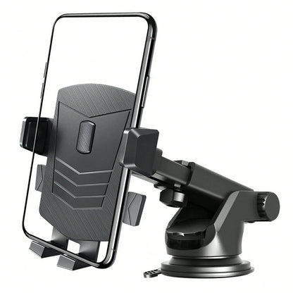 Heavy-Duty Adjustable Windshield Car Phone Holder With 360 ° Rotation, Universal Dashboard Suction Mount, Stable Anti-Slip Grip For GPS Navigation, Driving & Road Trips Car Acessesories