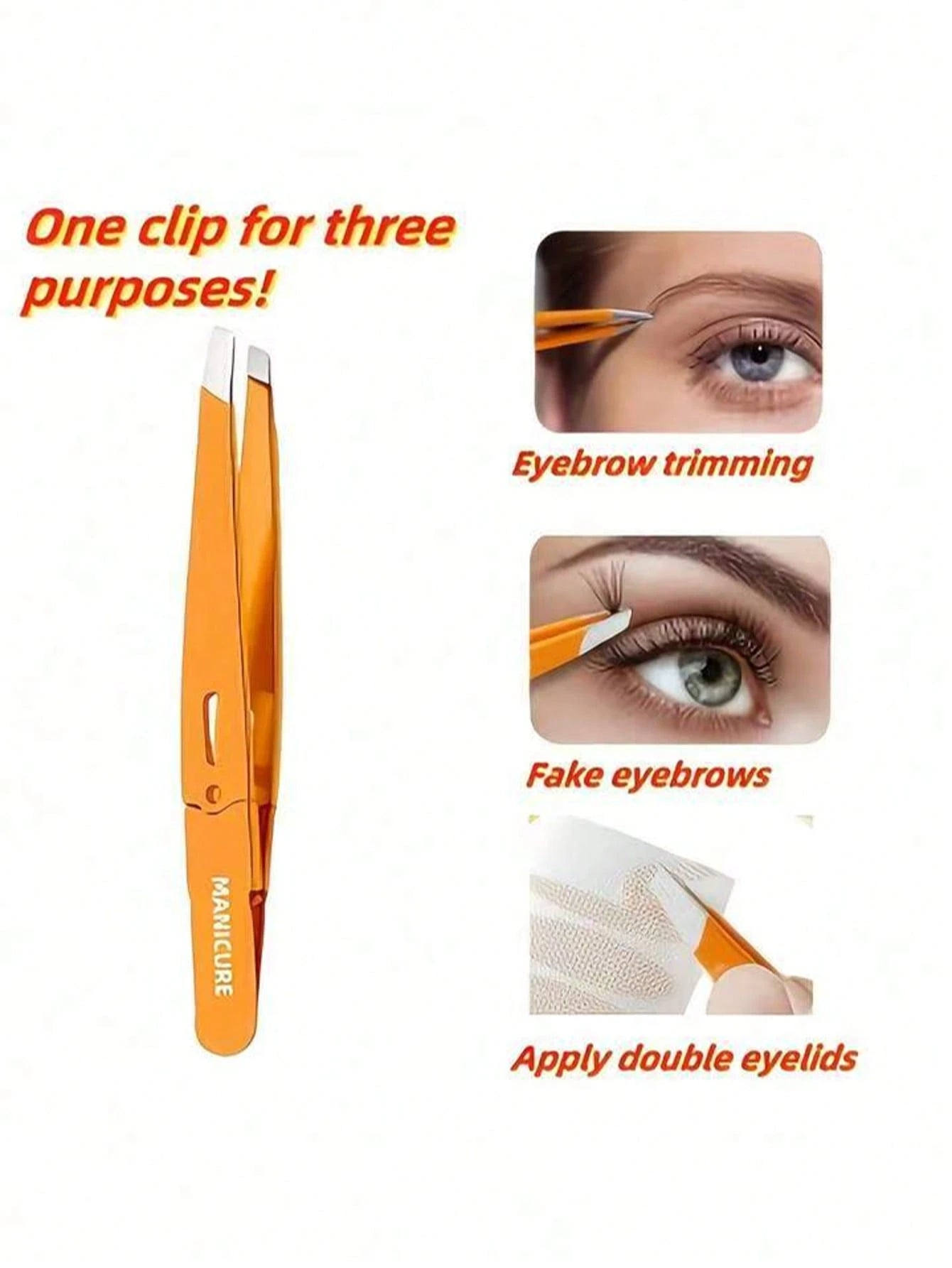 High Precision Ultra-Thin Flat-Tip Blackhead Eyebrow & Eyelash Tweezers, Stainless Steel Eyebrow & Eyelash Tweezers, Eyebrow Trimming Beauty Tool. Easy To Carry, Convenient To Store, Exquisite Packagi
