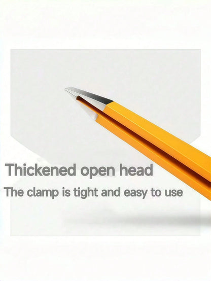High Precision Ultra-Thin Flat-Tip Blackhead Eyebrow & Eyelash Tweezers, Stainless Steel Eyebrow & Eyelash Tweezers, Eyebrow Trimming Beauty Tool. Easy To Carry, Convenient To Store, Exquisite Packagi