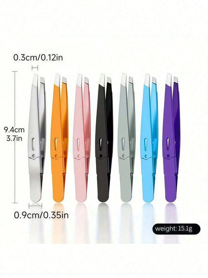 High Precision Ultra-Thin Flat-Tip Blackhead Eyebrow & Eyelash Tweezers, Stainless Steel Eyebrow & Eyelash Tweezers, Eyebrow Trimming Beauty Tool. Easy To Carry, Convenient To Store, Exquisite Packagi