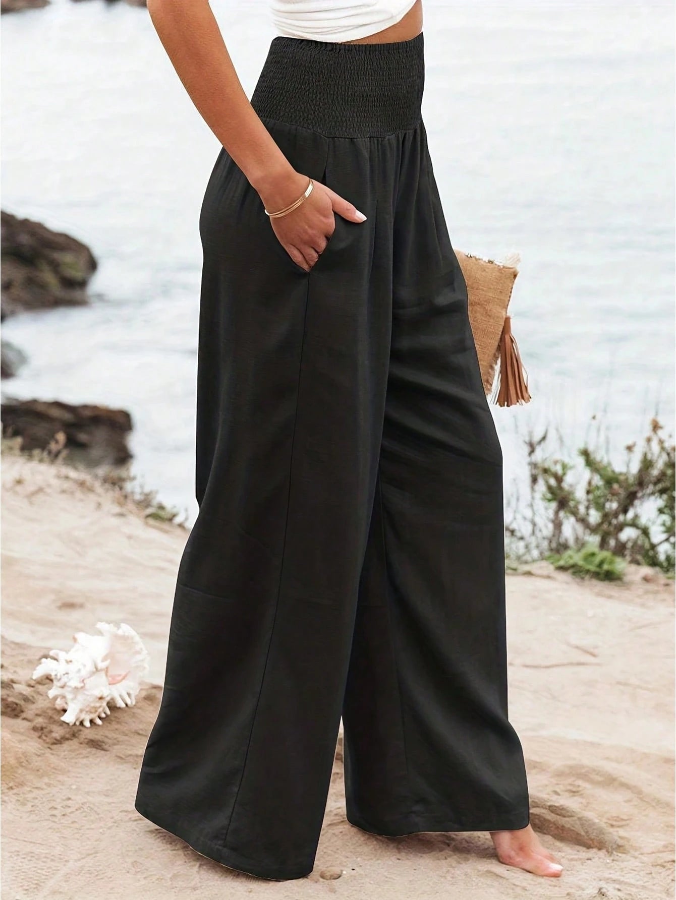 High Waist Loose Wide Leg Casual Pants For Women, Autumn New Arrival Spring