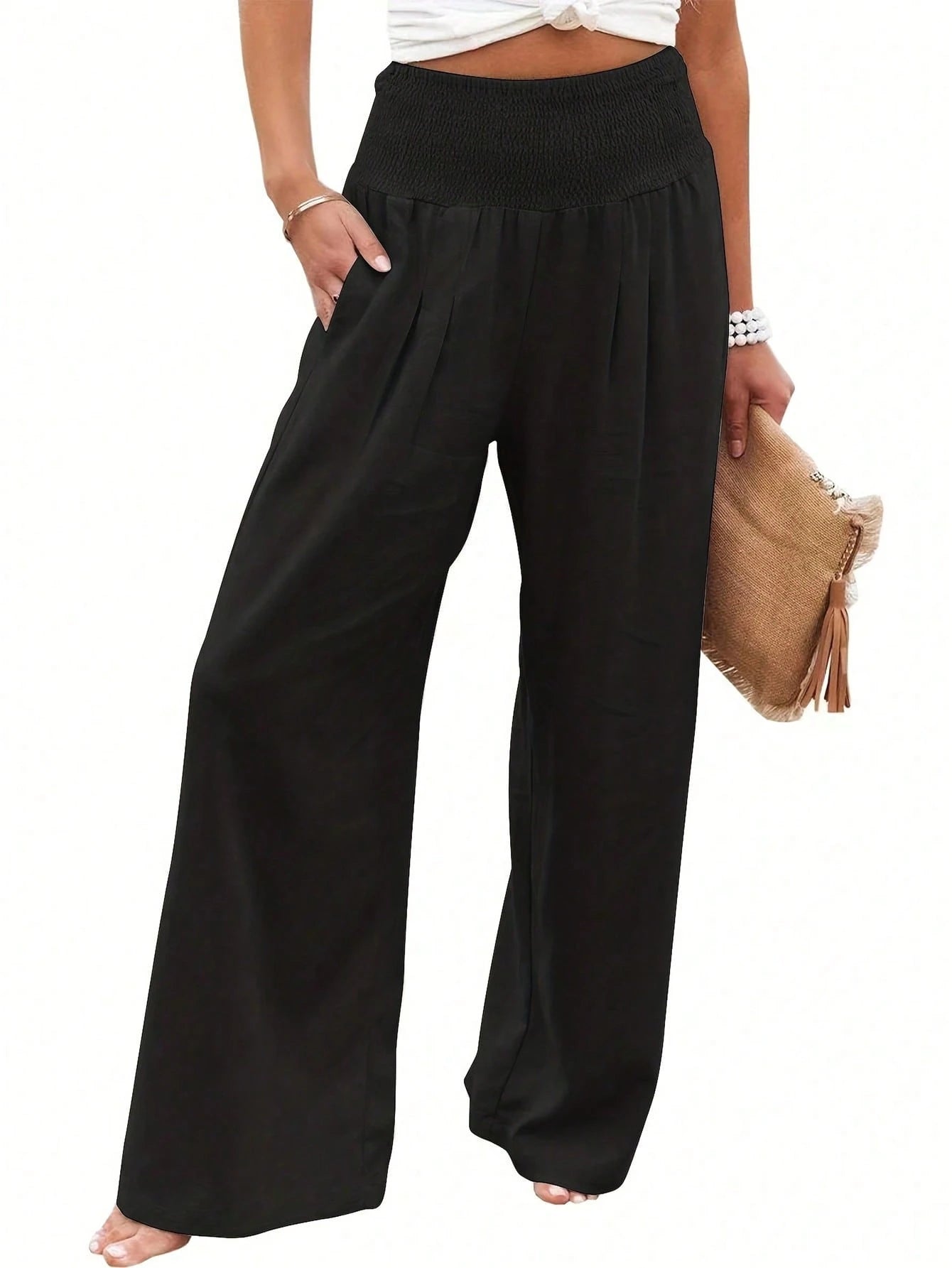 High Waist Loose Wide Leg Casual Pants For Women, Autumn New Arrival Spring