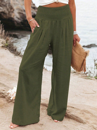 High Waist Loose Wide Leg Casual Pants For Women, Autumn New Arrival Spring