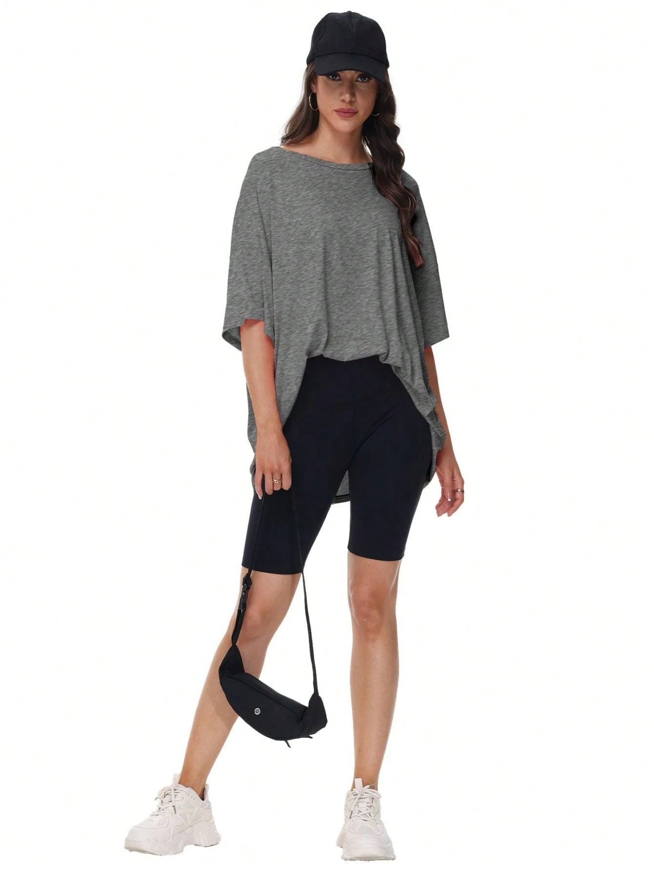 HIGHFINE Women's Loose Short-Sleeved Crewneck Summer Top Loose Casual Shirt Basic T-Shirt