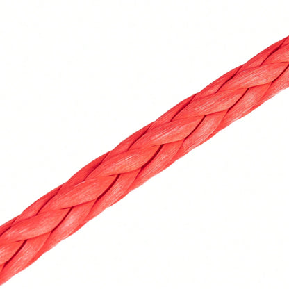 HOHOBLA (Red 1/2" X 85ft) Synthetic Winch Rope Kit, 31500lbs Winch Cable Replace Kit, W/Forged Winch Hook & Safety Pull Strap, Car Tow Recovery Cable For 4wd Off-Road Vehicle Truck SUV ATV Utv