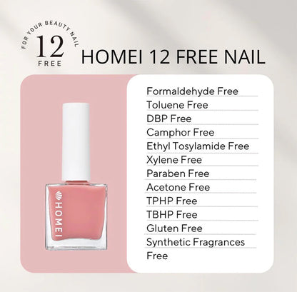 HOMEI 12 Free Nail Hardener Glitter Pink