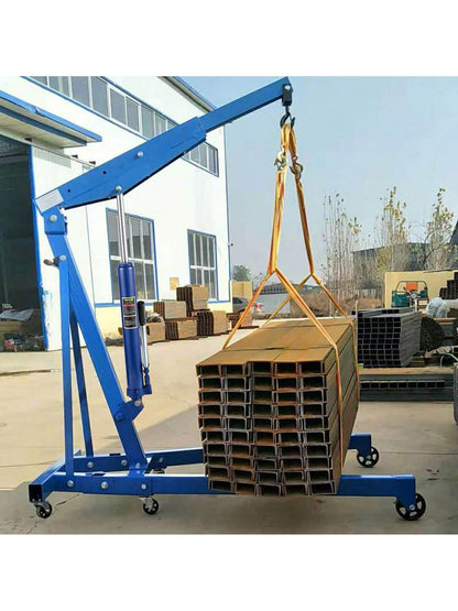 Hydraulic Pneumatic Long Ram Jack, 3 Tons 8818 Lbs To 12 Tons 26455 Lbs Capacity, With Single Piston Pump And Clevis Base Or Flat Base Manual Cherry Picker With Handle For Garage Shop Cranes Engine Li