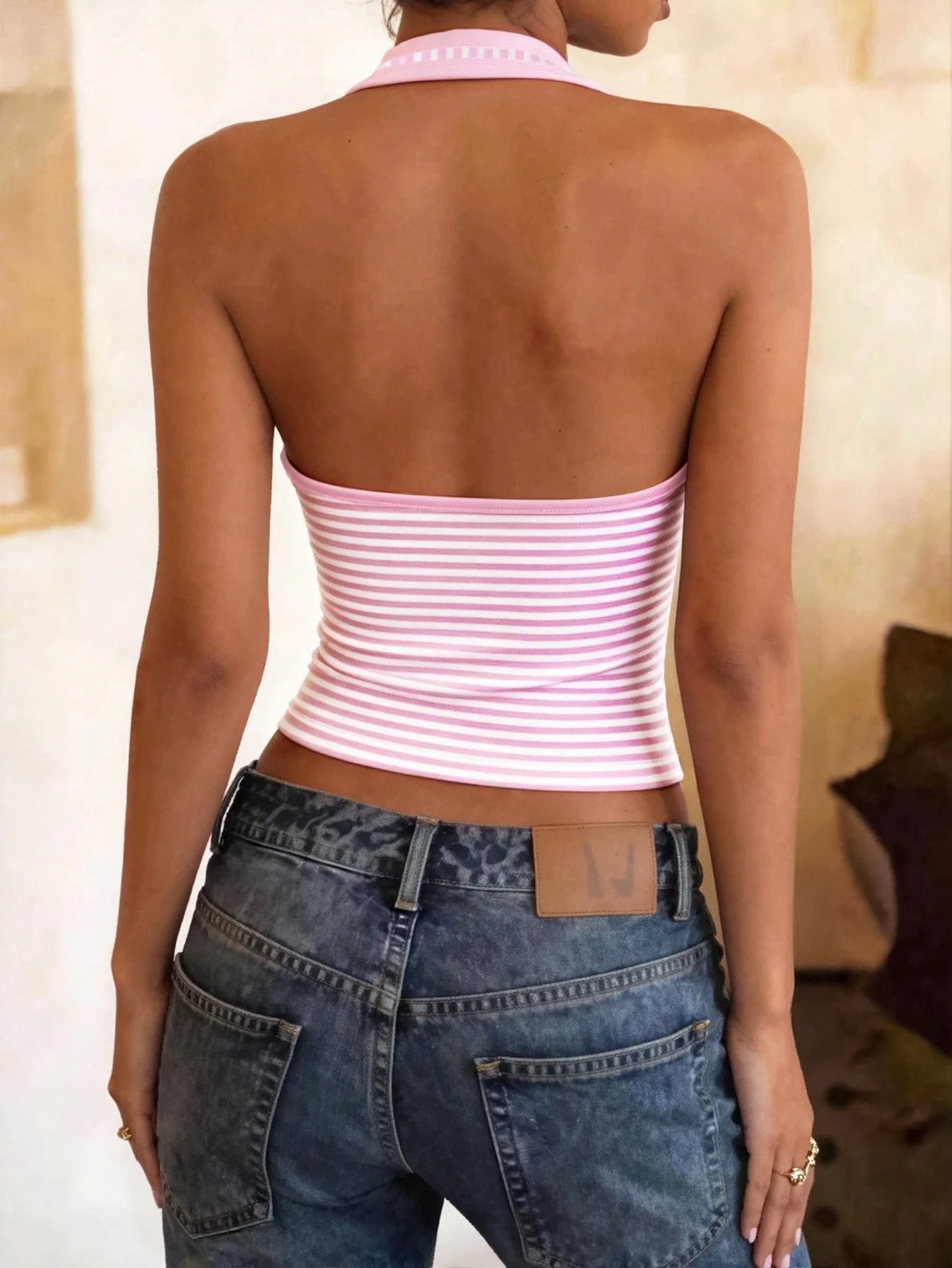 INAWLY Women's Floral Sequin Fashion Halter Neck Camisole Tops For Women Summer Cute Flower Top Women Tank Top Flower Body Tops For Ladies Beautiful Top
