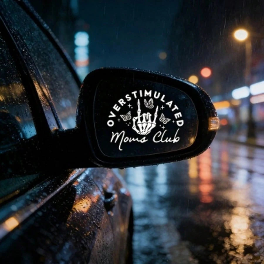 Interesting Skeleton Hand & Butterfly Car Stickers, Neurodiversity Mental Health Humor Car Decals, Car Stickers, Car Decorative Stickers, Waterproof & Sunproof Car Stickers For Side Mirrors, Fuel Tank