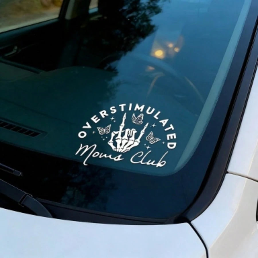 Interesting Skeleton Hand & Butterfly Car Stickers, Neurodiversity Mental Health Humor Car Decals, Car Stickers, Car Decorative Stickers, Waterproof & Sunproof Car Stickers For Side Mirrors, Fuel Tank