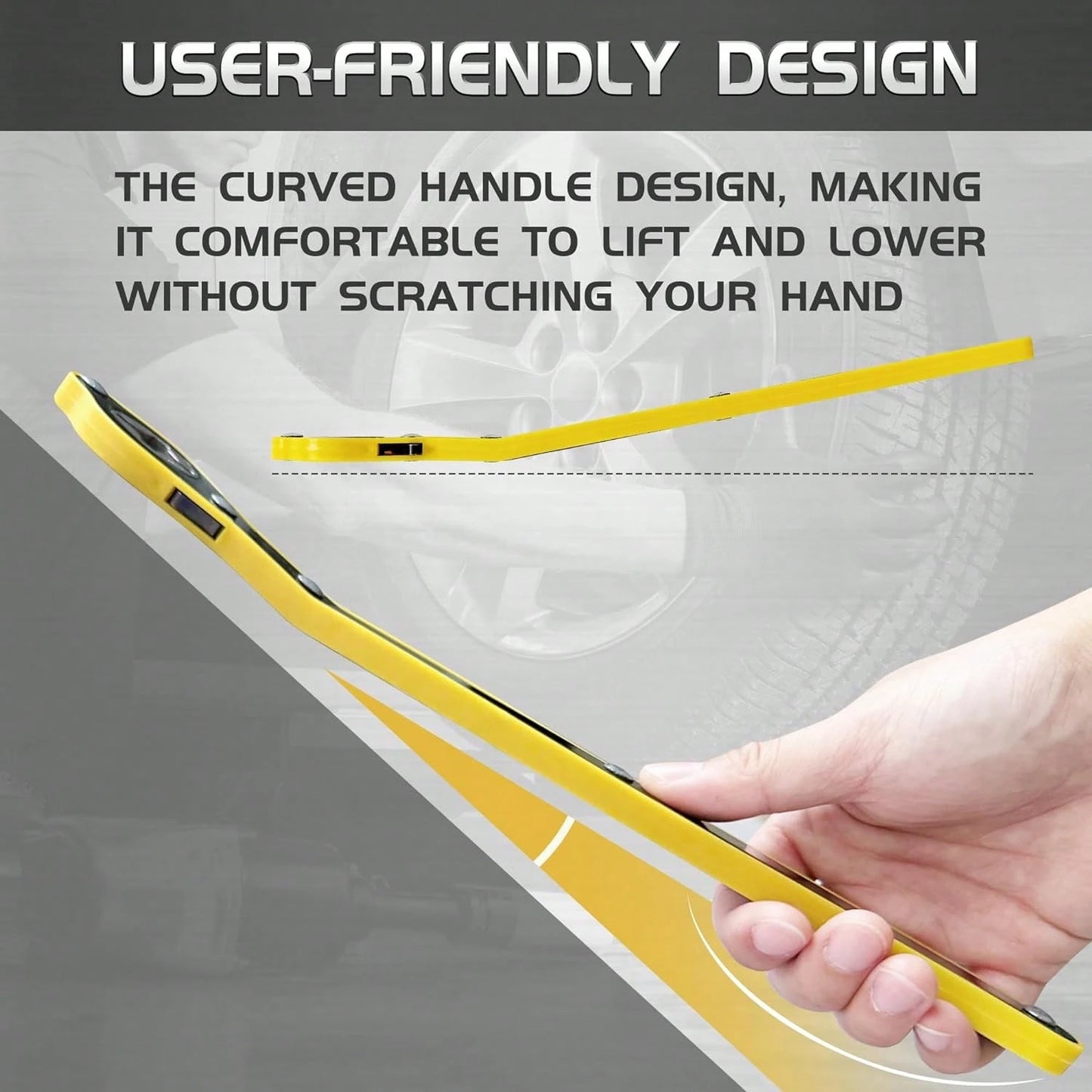 Jack Ratchet Wrench, Auto Labor-Saving Lug Wrench For Scissor Jack, Forward And Reversal Knob Design