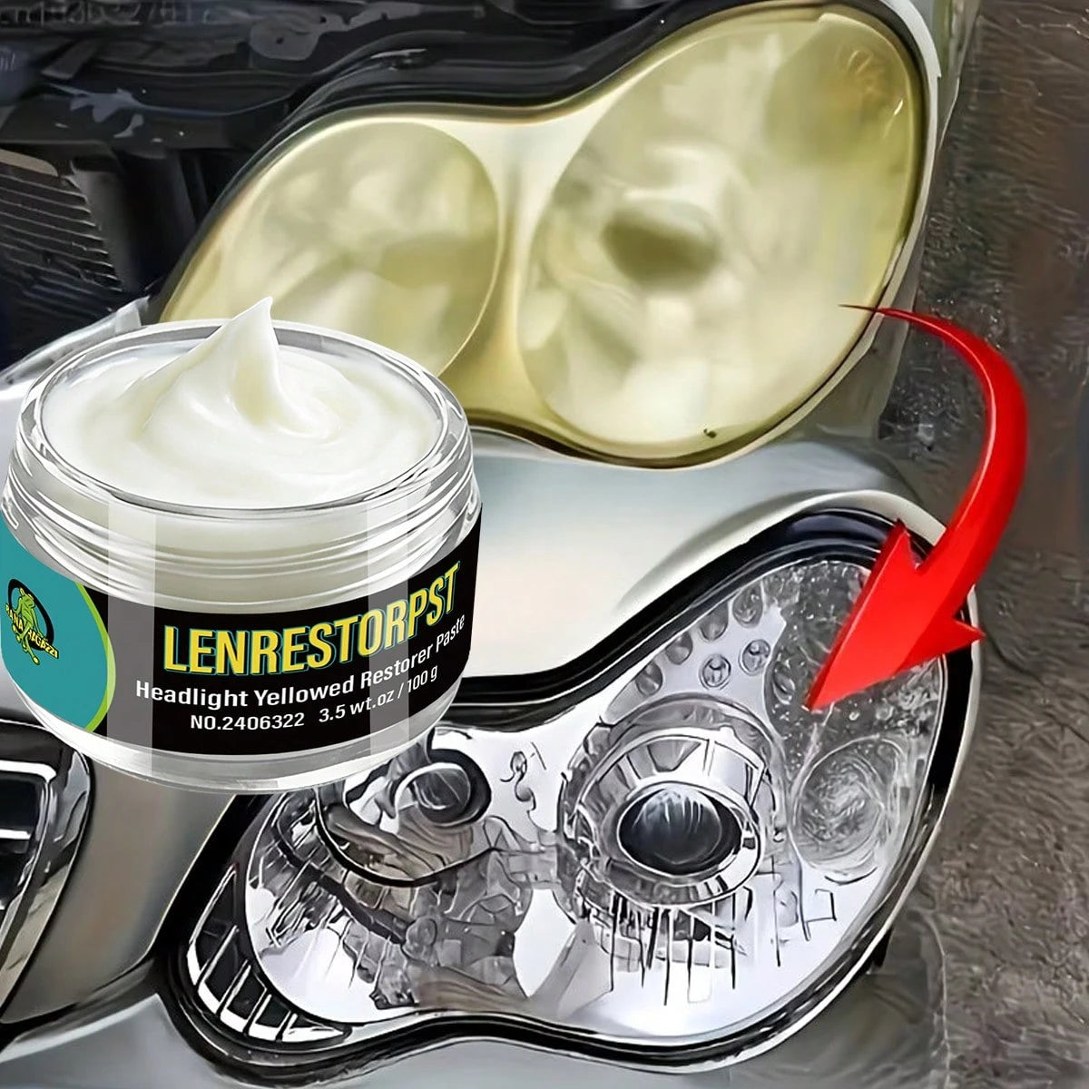 JB-XPCS Auto Headlight Restoration Polishing Kits Car Headlamp Scratch Remover Repair Paste Remove Oxidation Headlight Polish