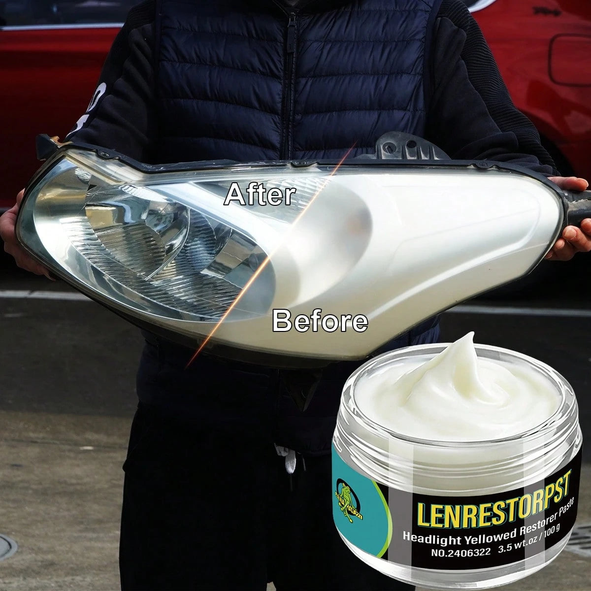 JB-XPCS Auto Headlight Restoration Polishing Kits Car Headlamp Scratch Remover Repair Paste Remove Oxidation Headlight Polish