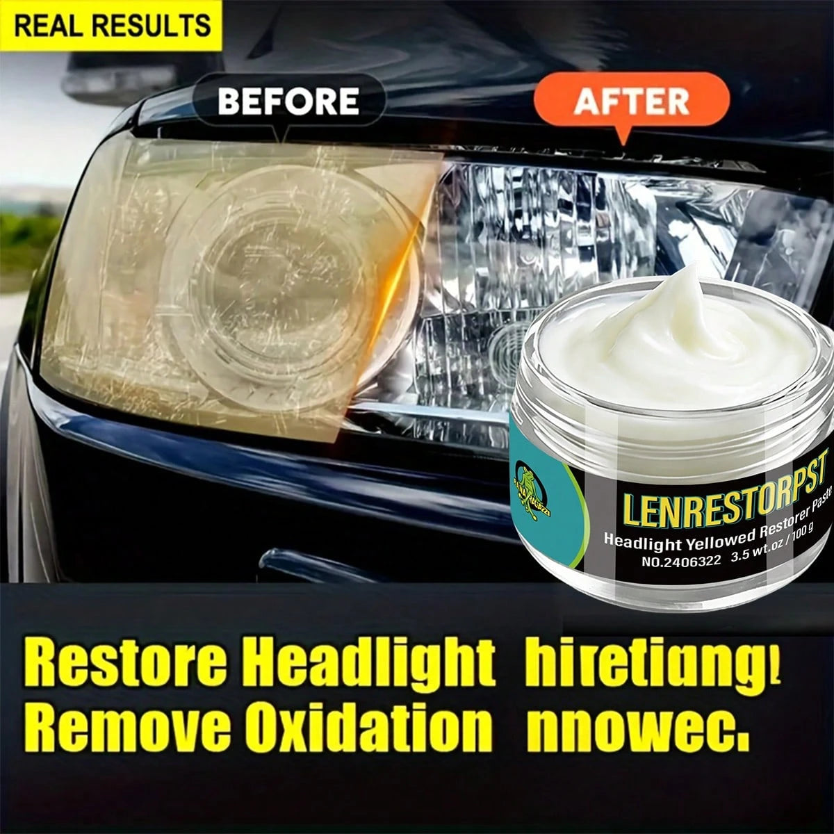 JB-XPCS Auto Headlight Restoration Polishing Kits Car Headlamp Scratch Remover Repair Paste Remove Oxidation Headlight Polish